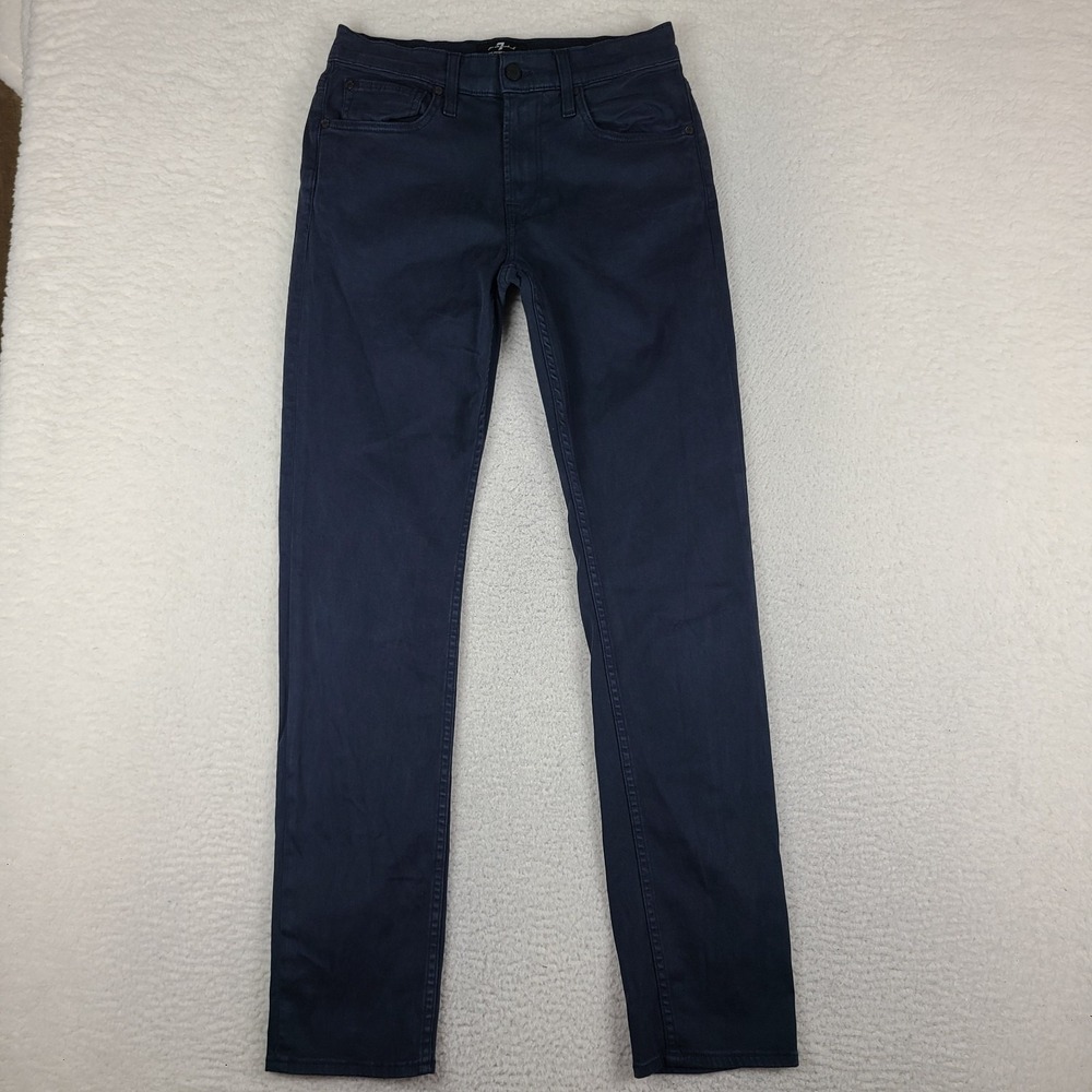 7 For All Mankind Pants Mens 30x33 Blue Navy Slimming Luxe Performance Plus